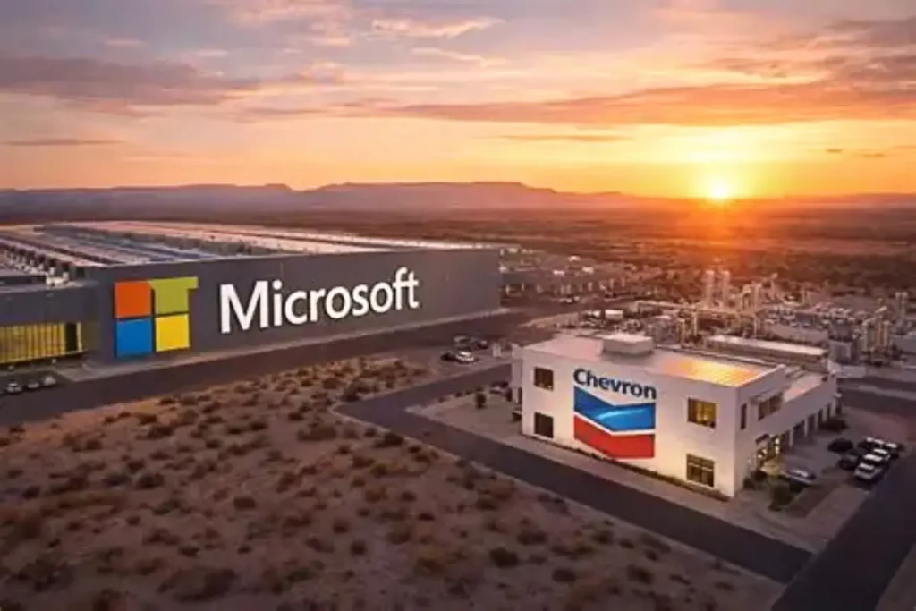 Chevron entra no negócio da energia para IA e vai alimentar data center da Microsoft com gás natural